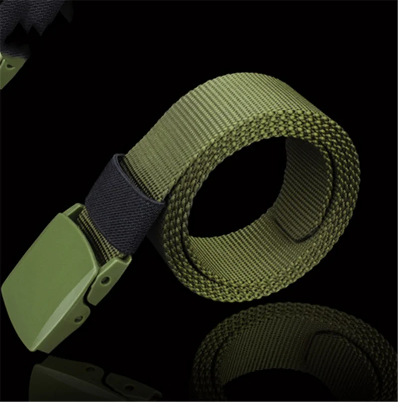 Men Female Belts Nylon Adjustable Belt Men Outdoor Travel Waist Belt with Plastic Buckle for Pants 120cm