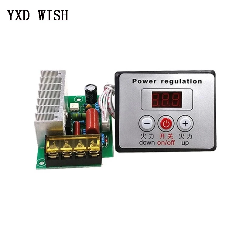 AC 220V 4000W SCR Voltage Regulator Dimming Dimmers Motor Speed Controller Thermostat Electronic Voltage Regulator Module