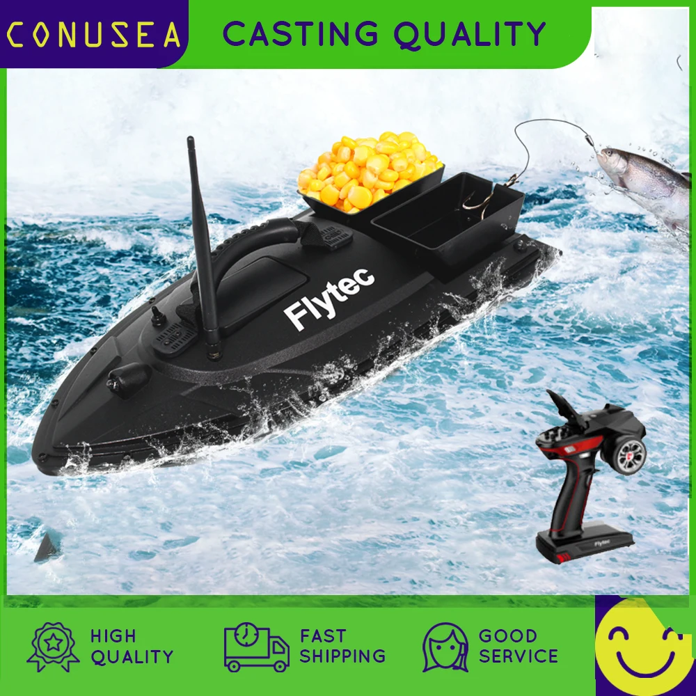 

Upgrade Flytec V500 RC Fishing boat 2.4G Radio-controlled Pvc Bait boat parts primer carpfishing 5.4km/h Double Motor Load 1.5KG