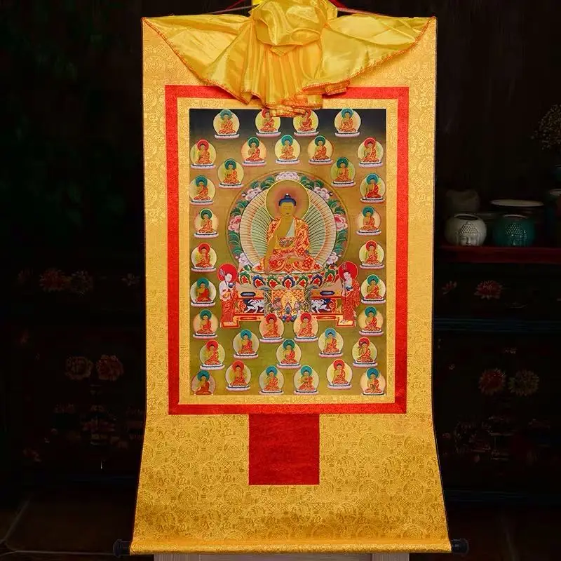 

Тибетский Будда 35 thangka, подвесная картина, вышитая декоративная картина будды