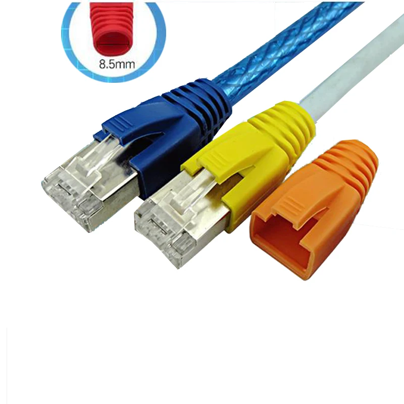 20Pcs Rj45 Laarzen Voor Cat7 Cat6e Utp Ftp 8.5Mm RJ45 Connector RJ45 Plug Ethernet Netwerk Kabel Beschermen Boot