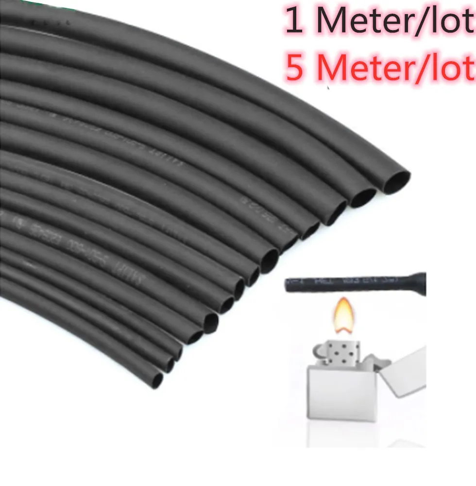 2:1 Black 1 2 3 5 6 8 10mm Diameter Heat Shrink Heatshrink Tubing Tube Sleeving Wrap Wire Sell DIY Connector Repair image 2