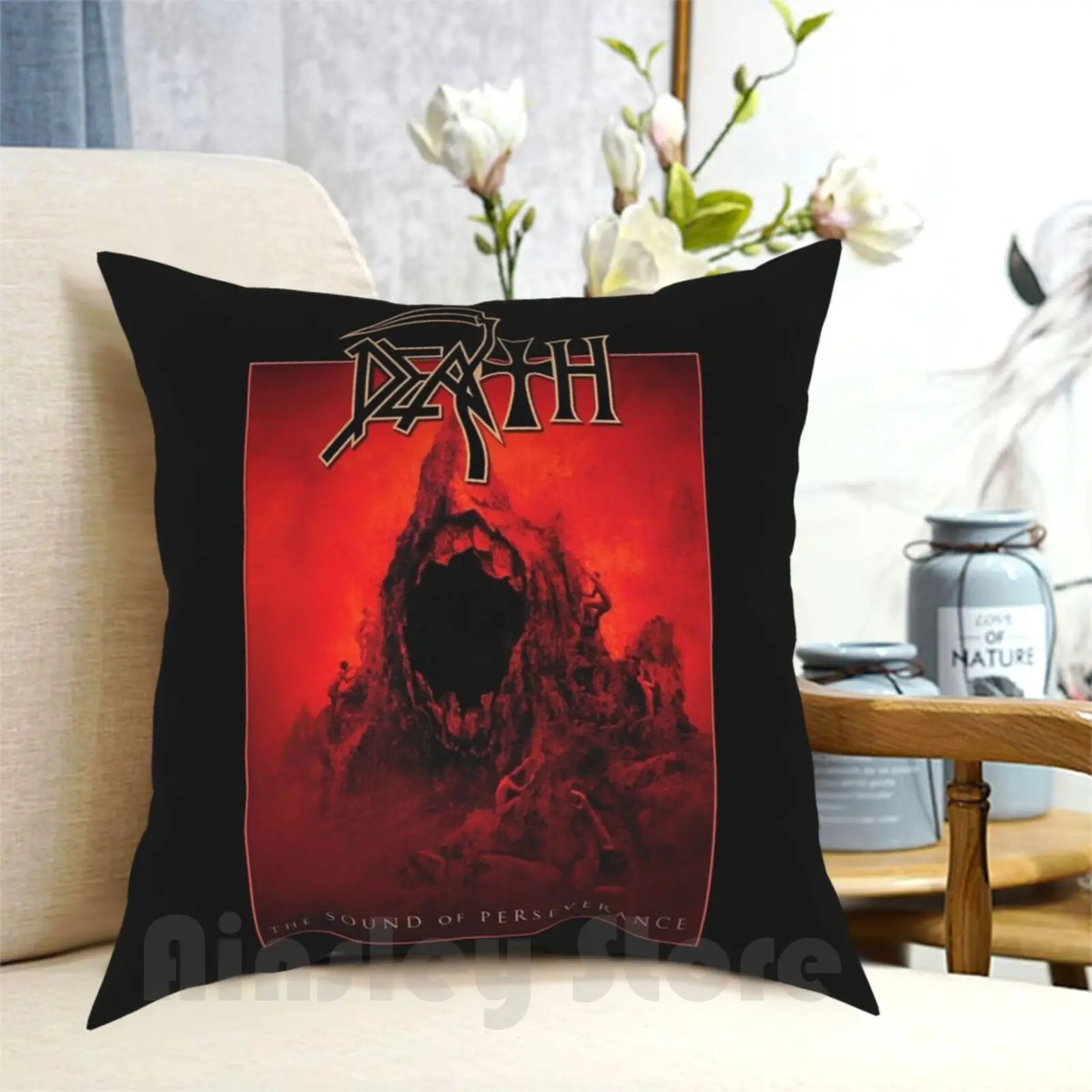 Death Pillow Case Printed Home Soft DIY Pillow cover Metal Death Band Death Metal Chuck