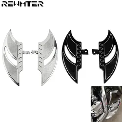 Motorcycle Floorboards Foot Pegs Footrest Footboard Black/Chrome For Harley Touring Road Glide FLHX Dyna Fatbob Sportster XL