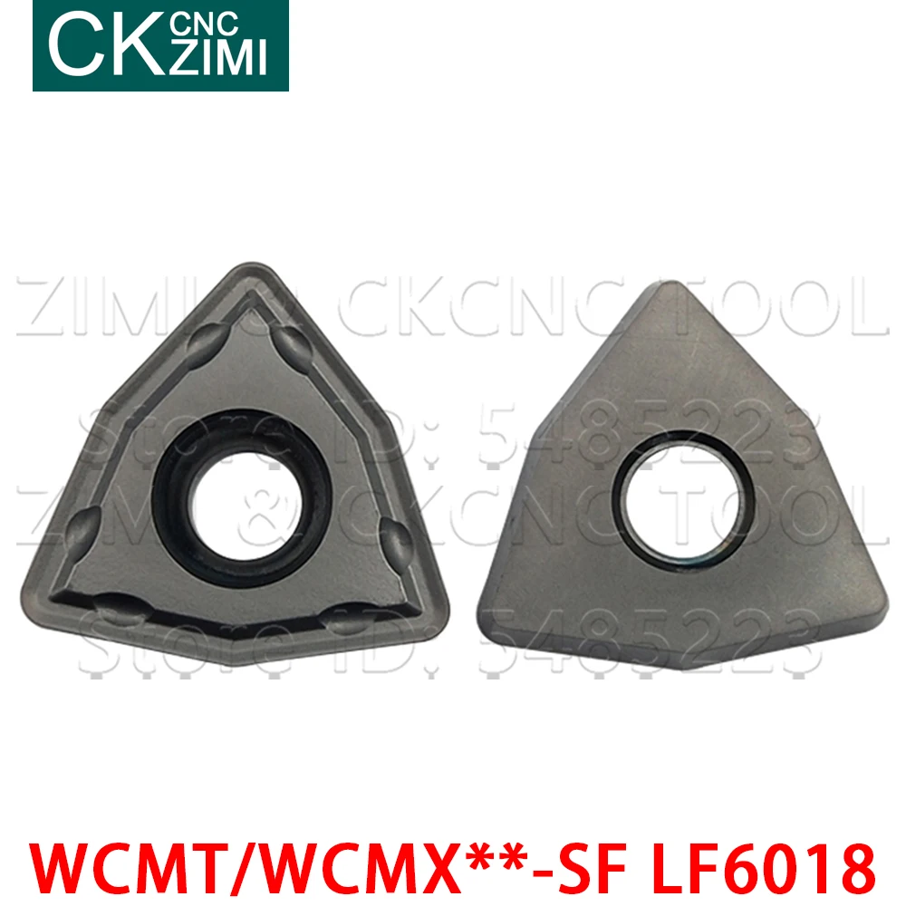 WCMT030208-SF WCMT050308-SF WCMT06T308-SF WCMT080412-SF WCMX040208-SF LF6018 كربيد CNC تحول U الحفر إدراج WCMT WCMX إدراج