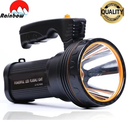 120W Powerful LED Portable Spotlights Rechargeable LED Torch Camping Lantern Waterproof Outdoor Search Flashlight For Bike Hike