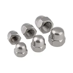 Fine Thread Hex Acorn Nut M10*1.25/M12*1.25mm 304 Stainless Steel DIN1587 Hexagon Decorative Semicircle Cap Cover Nut Dome Nut