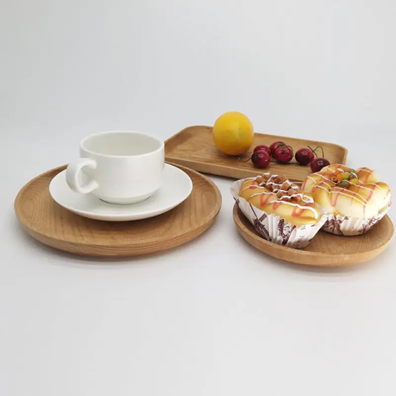 Appetizer Wood Plate Serving Tray Wooden Steak Plate 3PCS