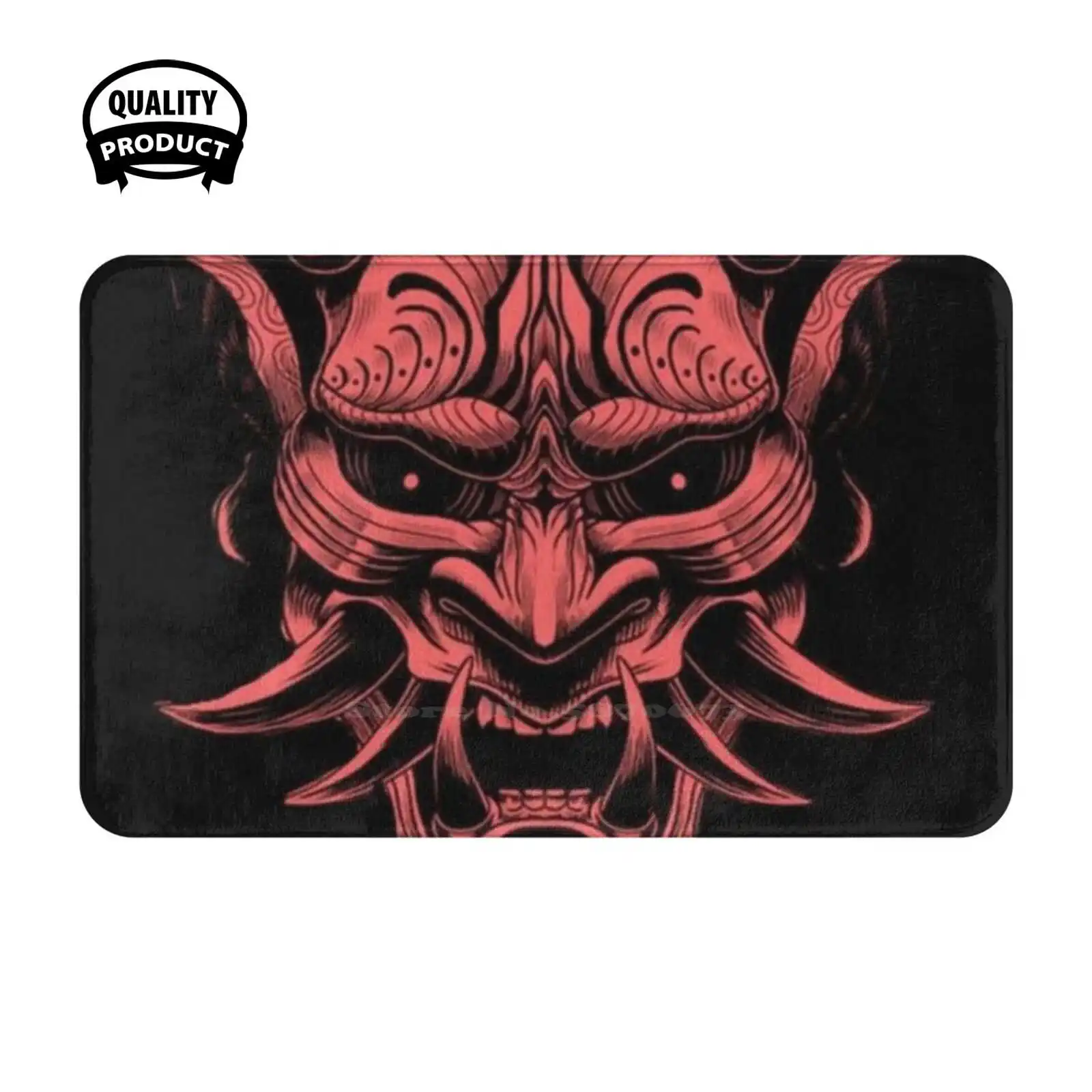 Soft Cushion Home Carpet Door Mat Car Rug Thedevil Cool Dark Black Outfit Japanese Style Stylish Streetwear Red Satan Demon