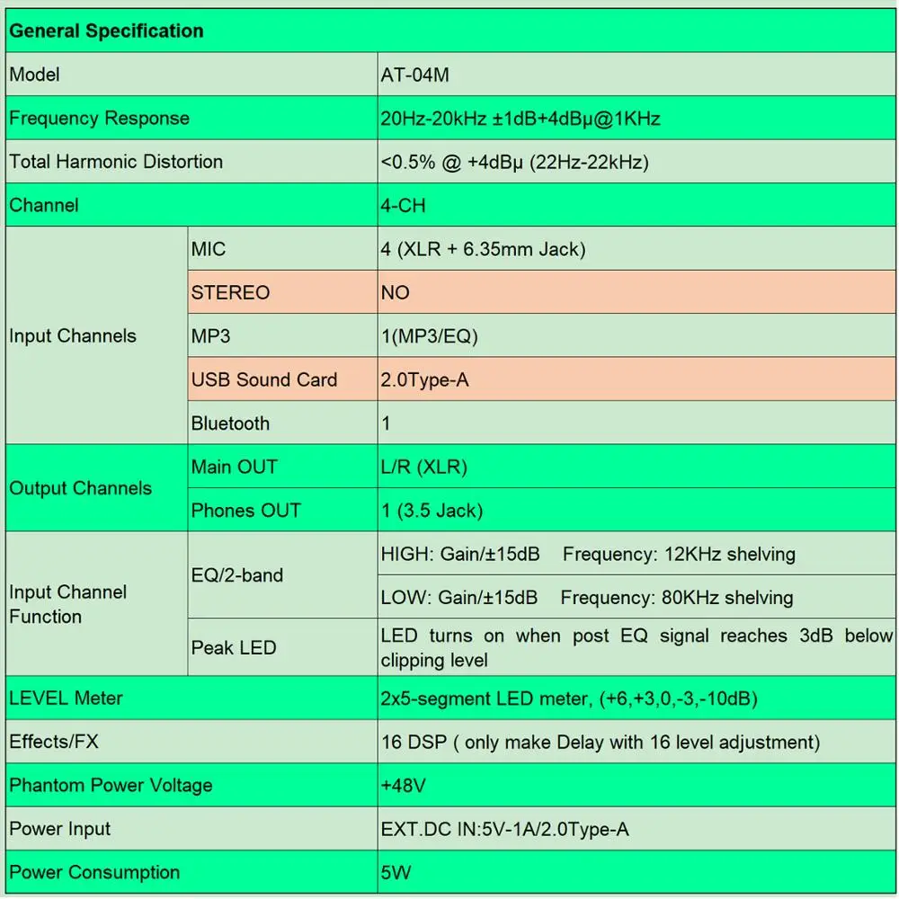 Freeboss AT-04M Tragbare DC 5V Netzteil Bluetooth Usb-schnittstelle 4 Kanal 16 Wirkung PC rekord Soundkarte Audio mixer Konsole