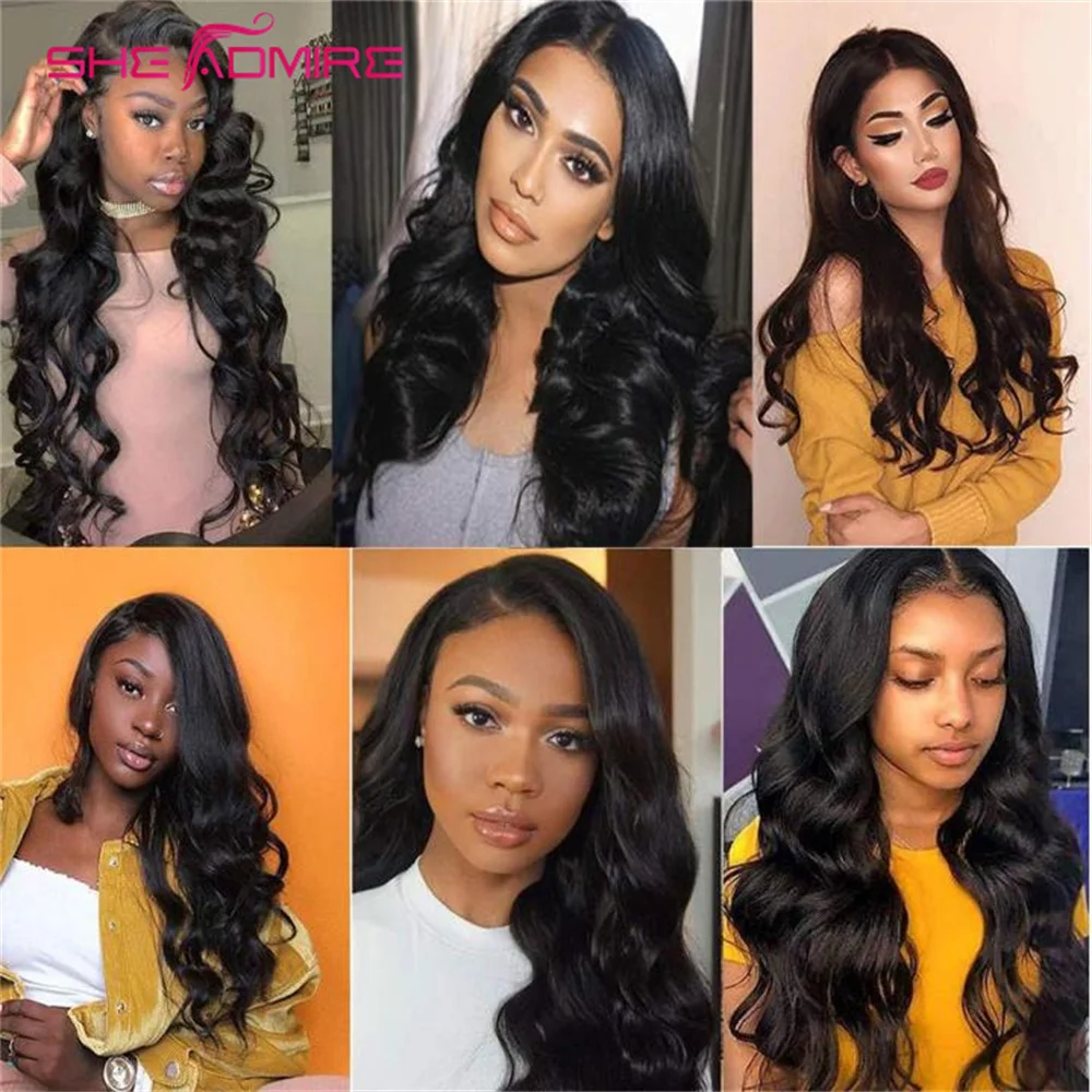 Body Wave Bundles Brazilian Hair Weave 1/3/4 PCS Deal Feixes de cabelo humano Natural Black 8-40 Polegada Remy Hair Extensions For Sale