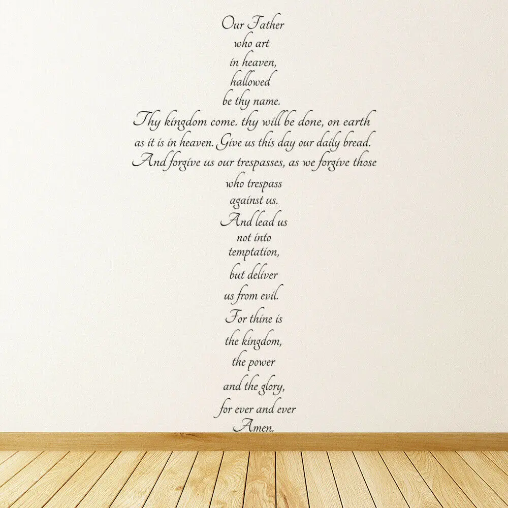 

Церковная Настенная Наклейка молитва Властелина христианского креста фотообои виниловые наклейки для гостиной интерьерный декор искусство M874