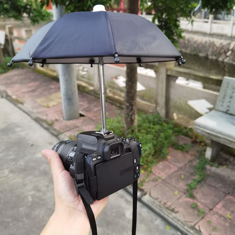 กล้อง DSLR ร่มบังแดดร้อนรองเท้า Rainy สำหรับ Canon Nikon Fuji Samsung Leica Sony Olympu LUMIX Mirrorless โทรศัพท์
