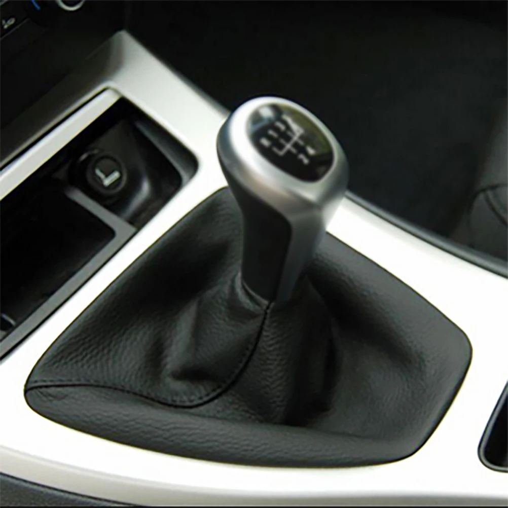 Car Pu Leather Gear Shift Knob Gaiter Gaitor Boot Dust Cover For BMW E90 2006-2011 E91 2006-2012 E92 E93 2006-2013 8037308 LHD