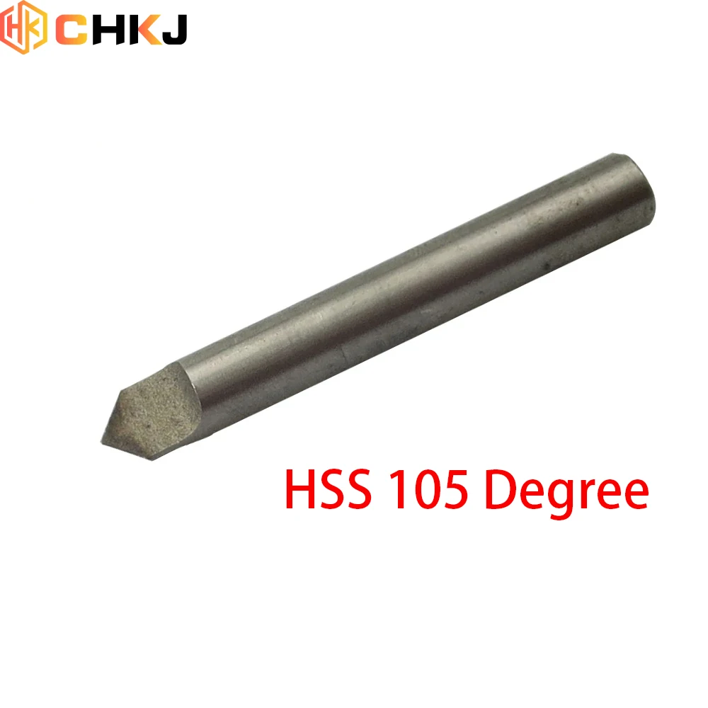 CHKJ HSS 105 Degree Locksmith Accessories Tool Twist Drills Bit for 368A 339C Vertical Key Cutting Machine Flat Knife Drill Bit