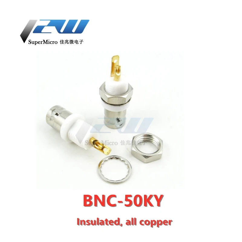 All copper BNC seat -50KY / KWE bnc female Q9 female BNC connector video monitoring socket