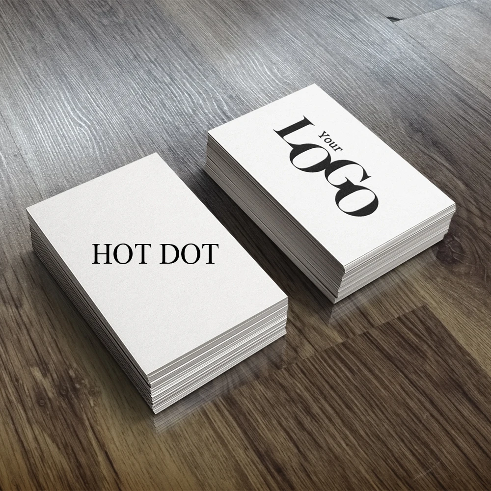 Free design 100PCS  Customized LOGO text full color double sided printing thank you card business card customized