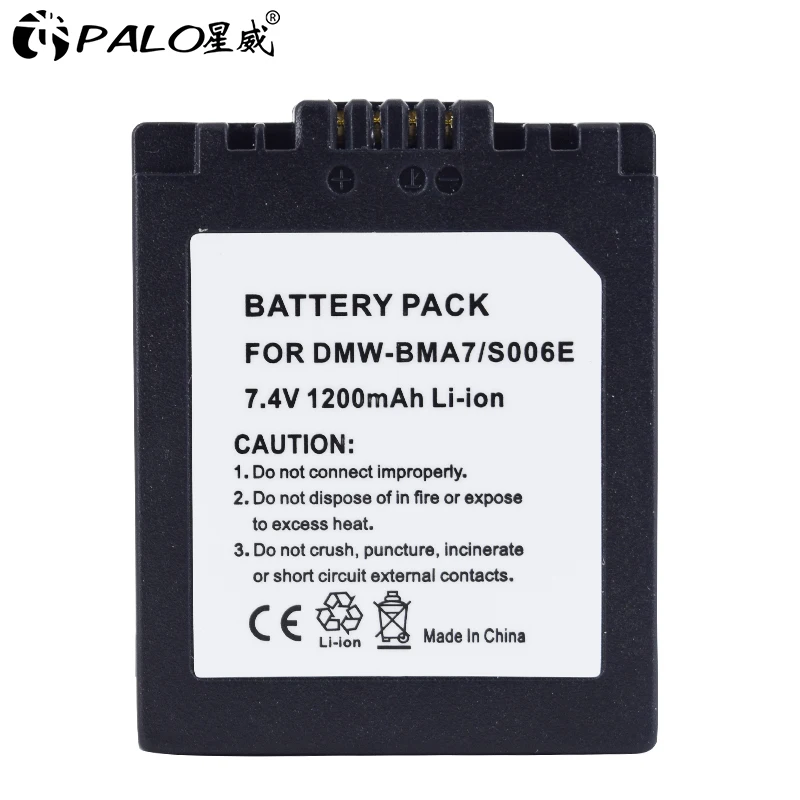 PALO 1200mAh CGA-S006E S006E Li-ion Battery For Panasonic Lumix DMC-FZ7 FZ8 FZ18 FZ35 FZ28 FZ38 FZ30 Camera Replacement Batteria
