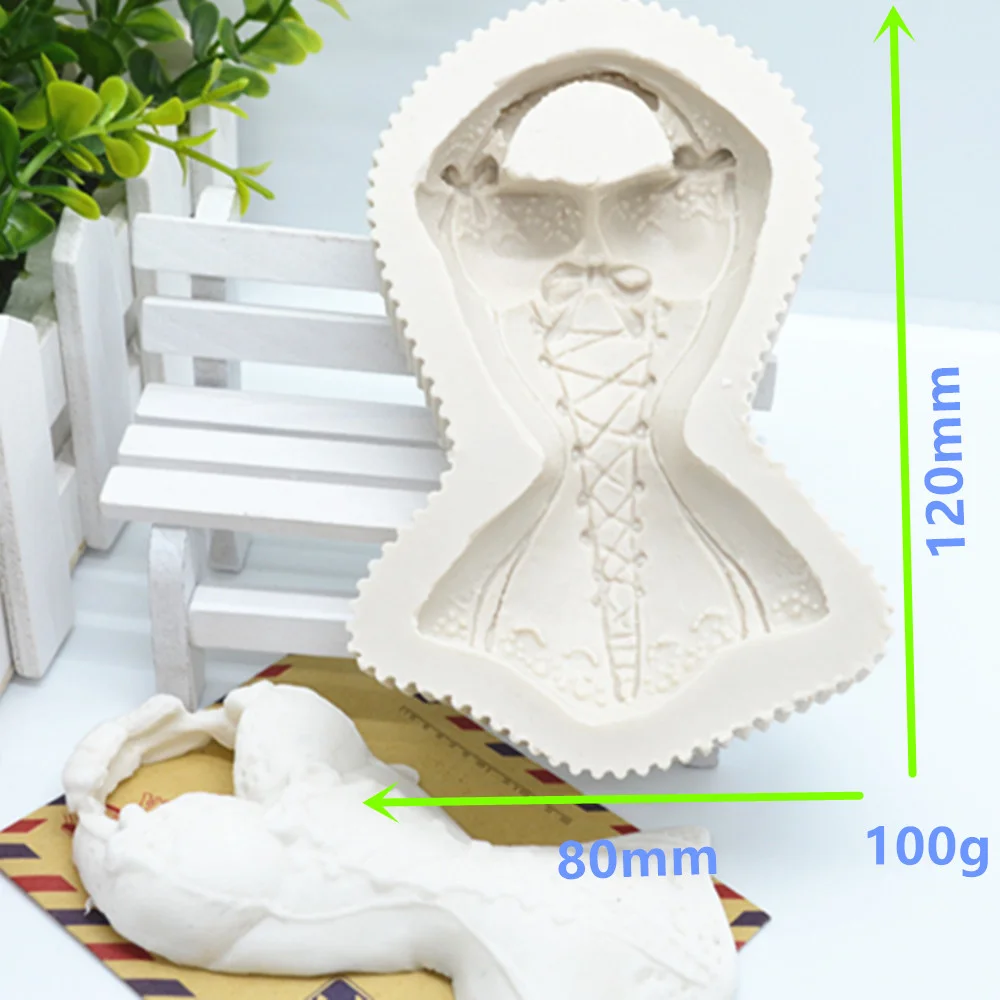 Luyou 1pcs Corset Swimsuit Silicone Fondant Cake Molds Birthday Cake Decorating Tools Pastry Kitchen Baking Accessories  FM1849