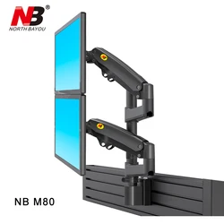 NB M80 podwójny uchwyt monitora ergonomiczny 22-32 