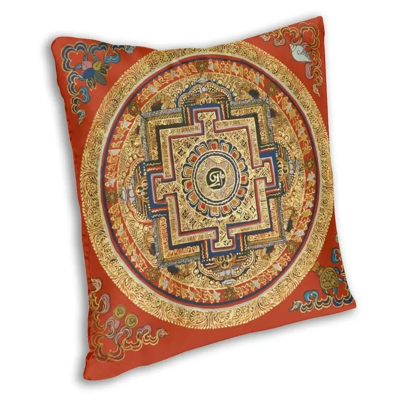 Mandala Buddhism Meditation Spiritual Pillow Case Home Decorative 3D Double Side Printing Buddhist Buddha Cushion Cover for Sofa