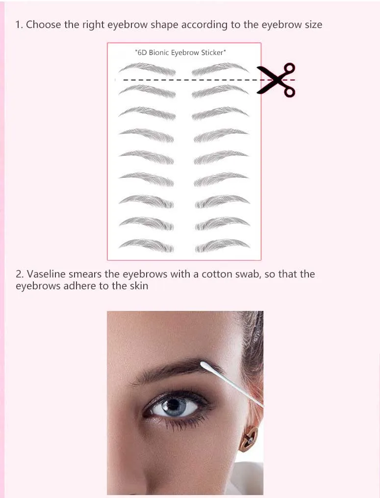 18PC 36D Hair-like Eyebrow Tattoo Sticker False Eyebrows Waterproof Lasting Makeup Brow Makeup Stickers Cosmetic TSLM1