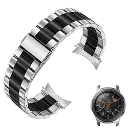 20mm 22mm Stainless Steel Watchband for Samsung Galaxy S3 Watch 42mm 46mm SM-R800 Sports Band Curved End Strap Wrist Bracelet