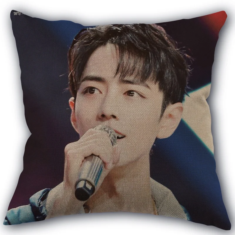 Custom Chen Qingling Xiaozhan Pillowcase High Quality Home Textile Cotton Linen Fabric 45x45cm One Side Decoration Pillow Covers