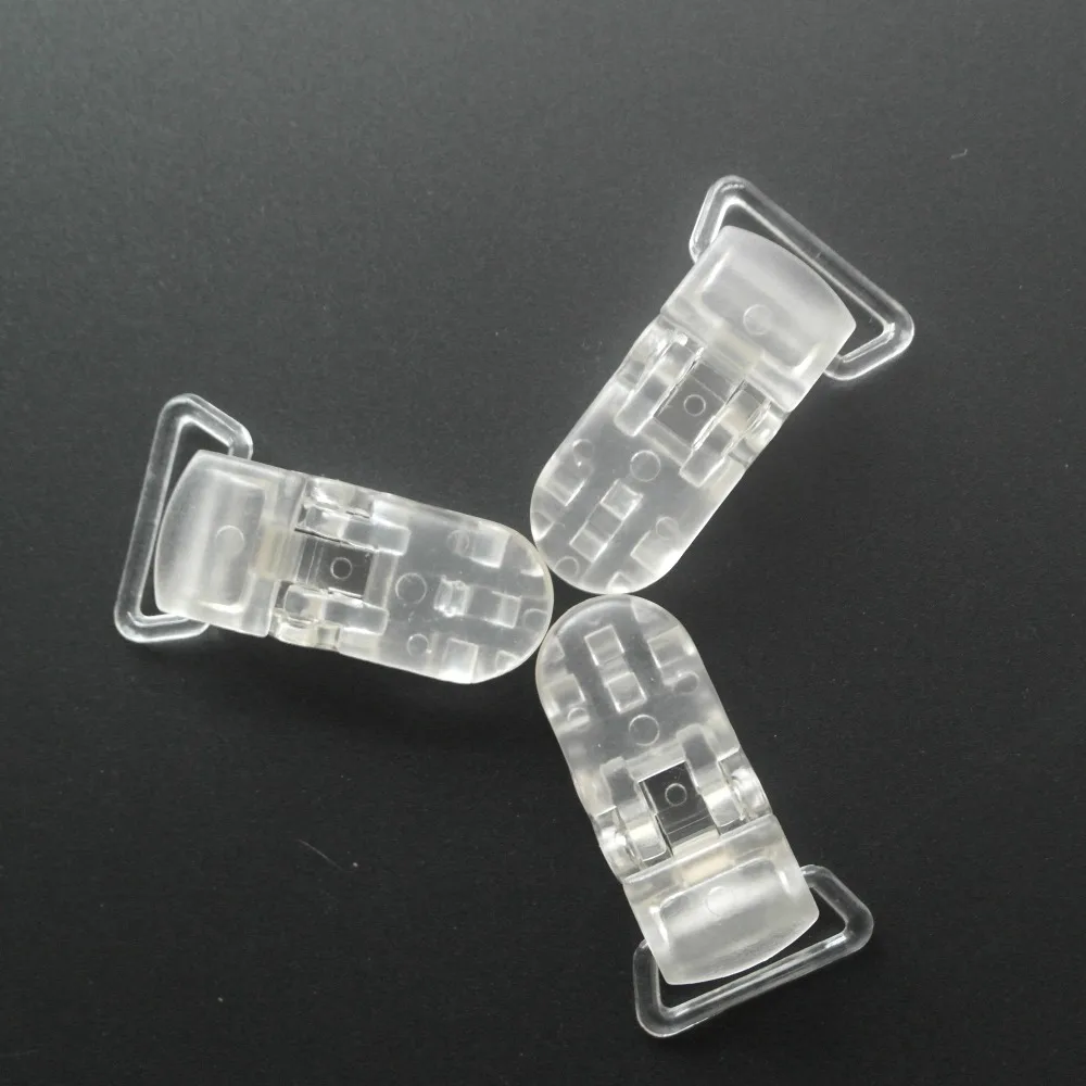 Sutoyuen 40 Stück Hot D-Form Kam Kunststoff-Schnullerclips Kunststoff Baby Schnuller Schnuller Hosenträgerkette Halter Clips für 20 mm Band – Detail 7