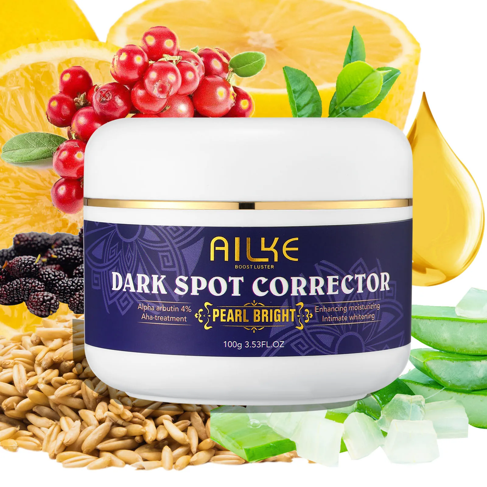 AILKE Lighten Face Cream, Dark Spots Remover for Face, Hands, Body, Knuckles, Clean Stains, Even Skin Tone, Improve Dull Skin