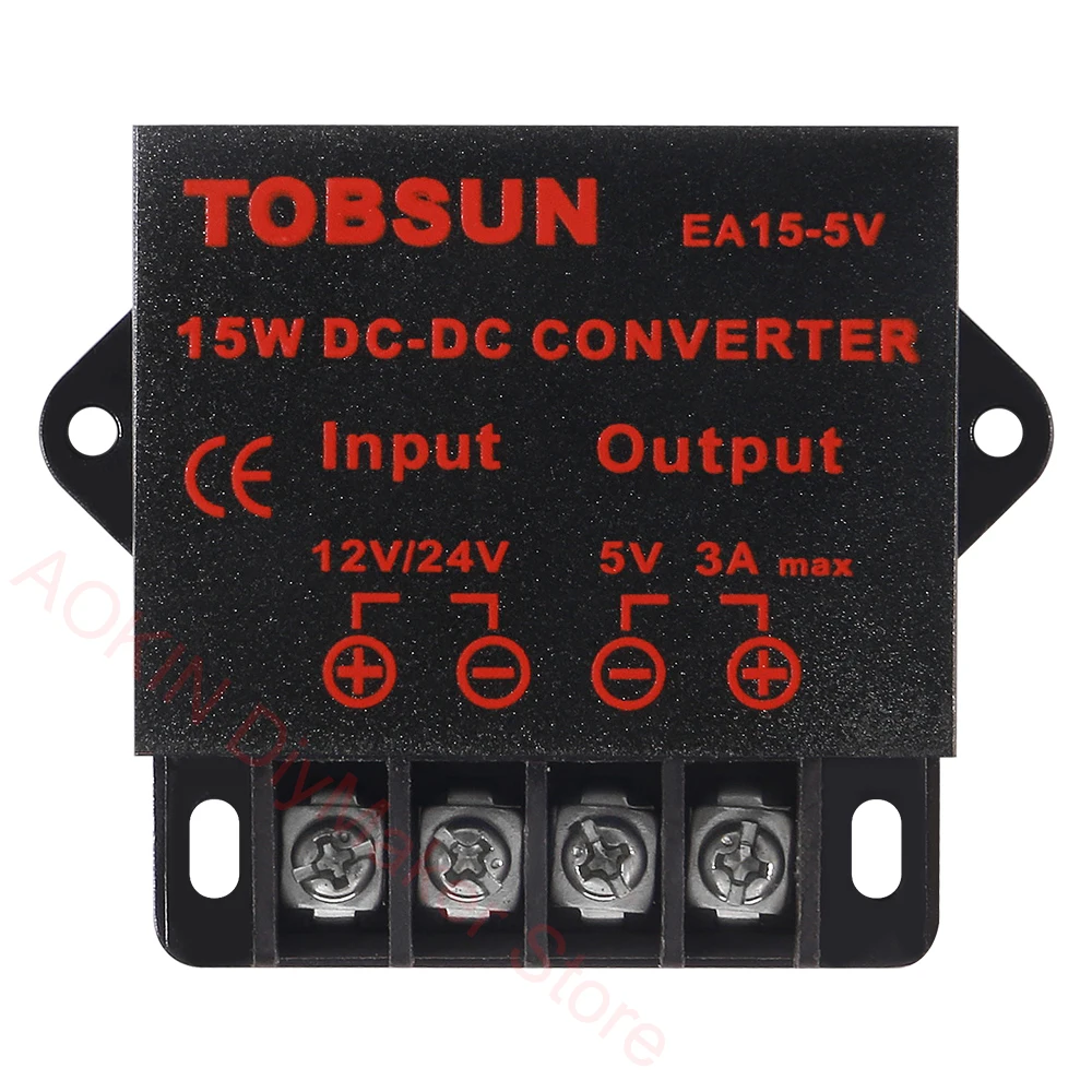 12V to 5V 10A 24V to 5V 3A 5A 10A 15A DC DC Converter Regulator Car Step Down Reducer 12V/24V to 5V 3A 5A 10A 15AMP