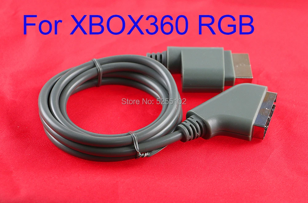 20PCS For Microsoft Xbox 360 1.8m/6FT RGB Scart Video HD TV AV Cable For XBOX 360 Version Game Console Video Cable