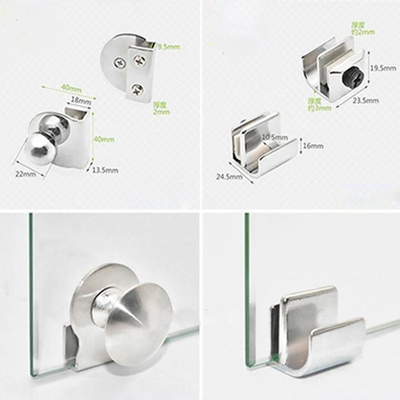 Glass Clip Cabinet Pulls Handle Office Glass Door Handle Display Cabinet Drawer Pull Button Furniture Clip Pulls For Home