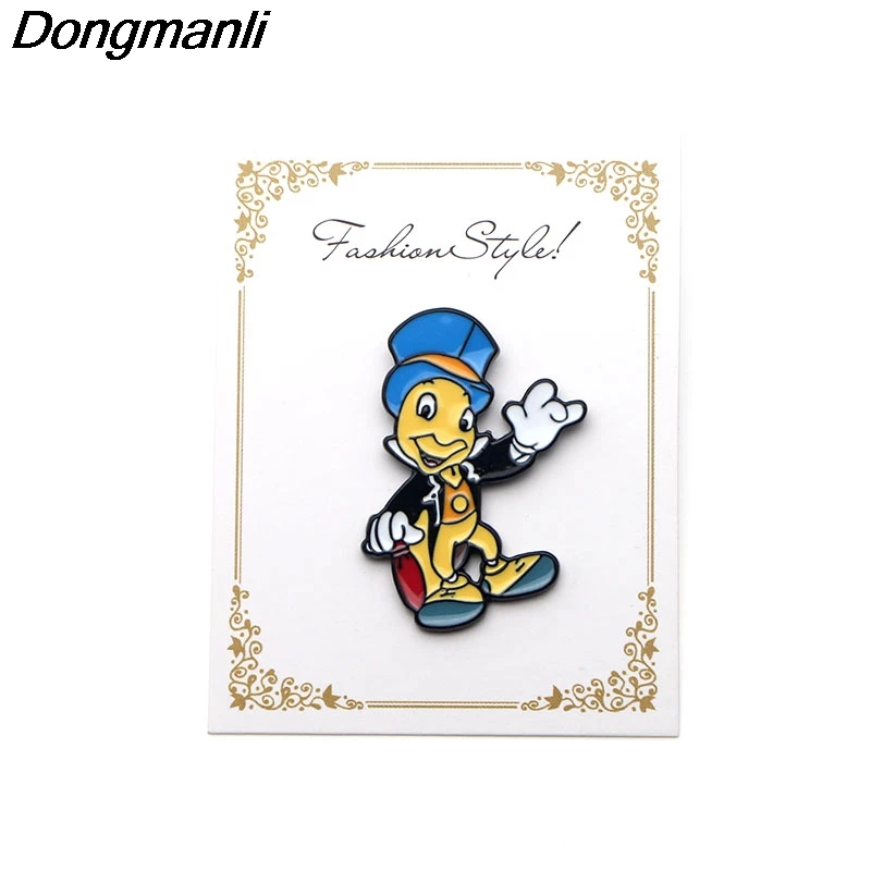 LT1098 Cartoon Cute Pinocchio Enamel Pin Movie Brooches Bag Lapel Pin for Badge backpacks Decoration Jewelry Gift Accessories