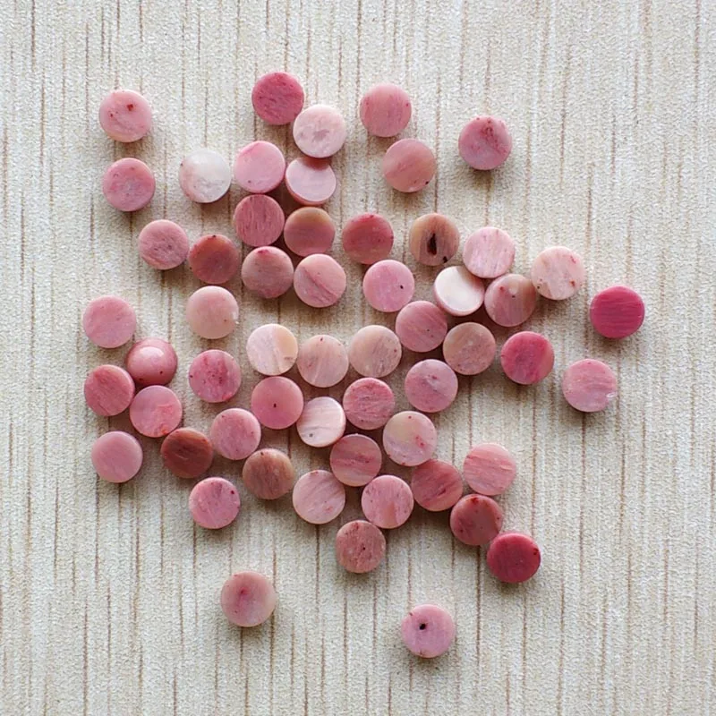 Wholesale 50pcs/lot fashion high quality natural Rhodochrosite round cab cabochon beads for jewelry making 6mm free shipping