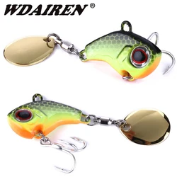 1Pcs Metall Vib Rotierenden Löffel Wobbles Vibration Angeln Lockt für Hecht Bass Winter Jigs Spinner Harten Köder Pesca Angeln angelgerät