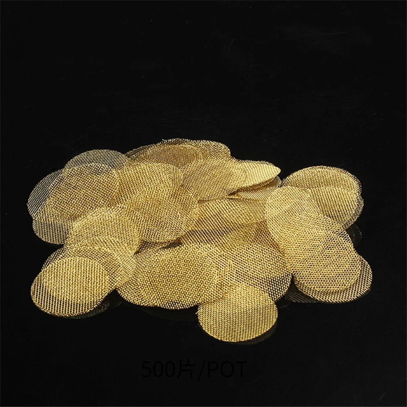 100pcs/Pack Copper Pipe Screens Brass Net For Metal Glass Wooden Acrylic Hookah Water Pipe Filter Gauze Multifunctional Network