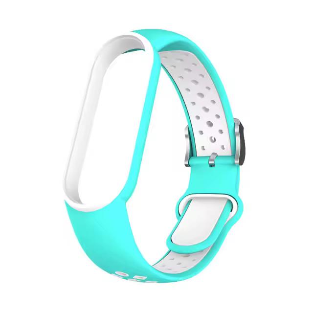 Belt For Xiaomi Mi Band 5 6 Two-color Silicone Bracelet Sport Breathable Strap For Miband 5 Miband7 Replacement Wristband - Image 16