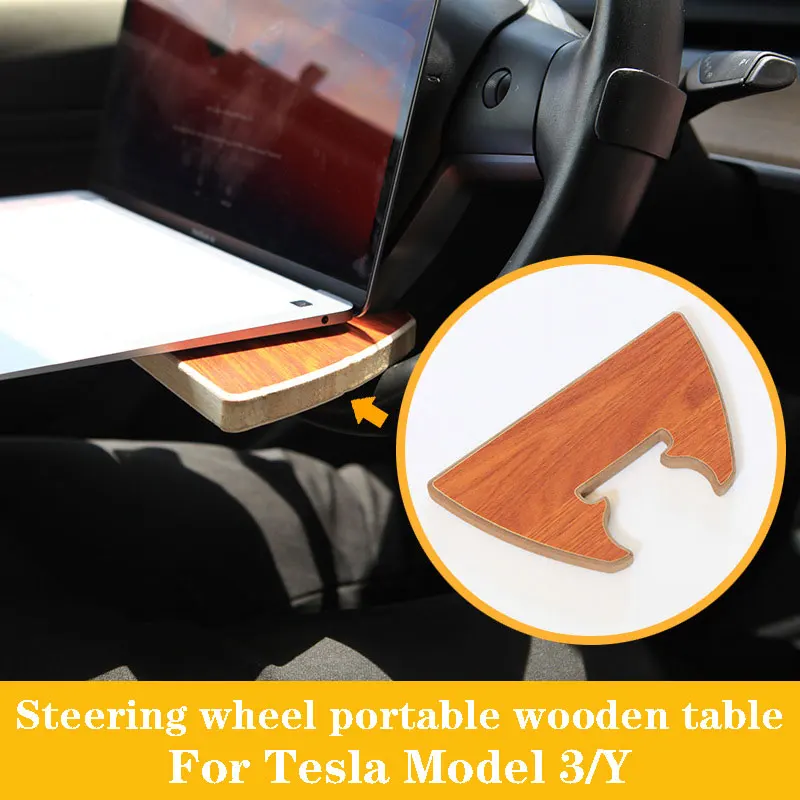 

Steering Wheel Desk For Tesla Model 3 Y X S Car Wooden Table Steering Wheel Eat Work Cart Drink Food Coffee Goods Holder Tray Ca