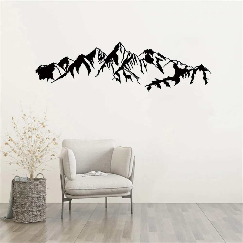 Mountain range carved Wall Sticker for Living room bedroom bed background decoration art decals door decor Pvc stickers