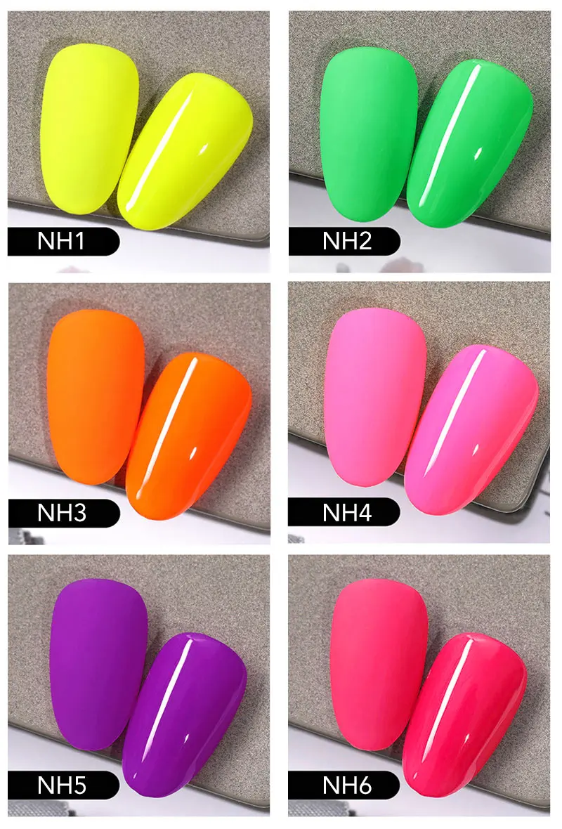 6 stücke Neon Farbe Gel Lack VENALISA Nagel Gel Polnisch Fluoreszenz Nagel Salon Gel Lack Soak off UV LED Helle gel Nagellack – Detail 11