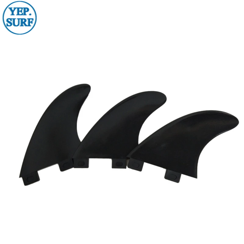 Surfboard Double Tabs GX Fin, Plastic Paddle, Tri-Fin, Natural and Black Color