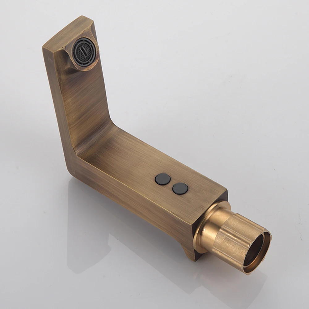 Imagem -05 - Smart Touchless Antique Brass Faucet Tap Body Misturador de Cobre Completo Frio e Quente ac 220 v e dc Bateria v