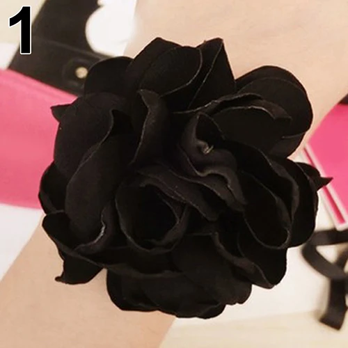 Hair Band Rope Camellia Flower Ponytail Holder Scrunchie Hairband Accessory