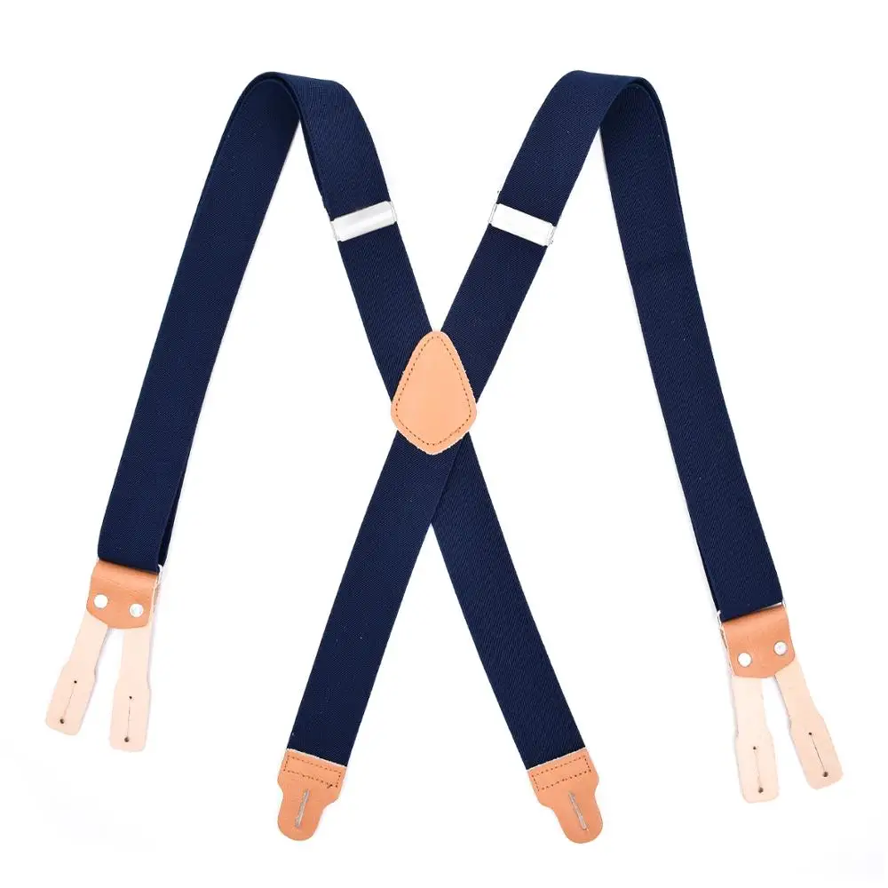 New Style Genuine Leather Button On Suspenders For Boys And Girls In Daily Garments Accessories