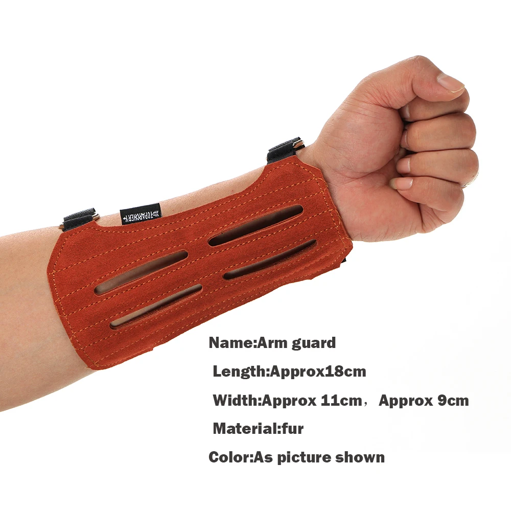 Toparchery Leather Finger Arm Protective Guard Safe Glove for Archery Hunting Shooting Training Accessories Finger Tip Protector