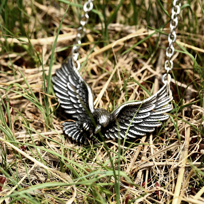 Beier Stainless Steel Ferocious eagle Animal Pendant Chain Necklace  Fashion men Jewelry BP8-565