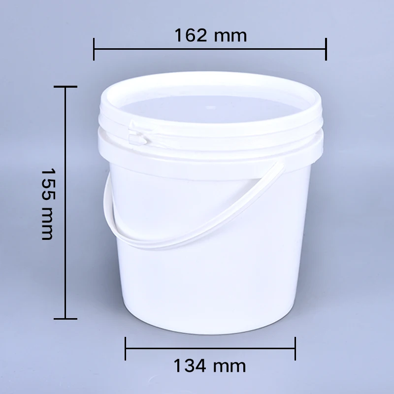 1PCS 2L Food Grade plastic Bucket with Lid and Handle Leakproof Storage container for Liquid Oil Honey BPA Free