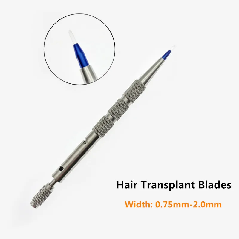 

Hair Transplant Blades Sapphire Hair Implant Pen Planting Hair Tool Stainless steel handle