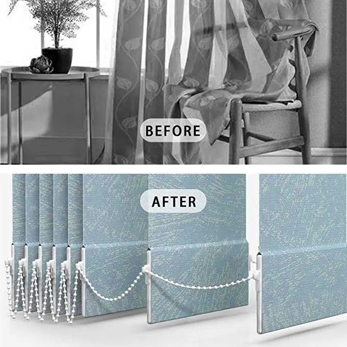 50 Meters Vertical Blind Chain, Window Blind Chain Beaded Blinds Blind Bottom Chain for 89mm Slats, 20 Ball Chain Connectors
